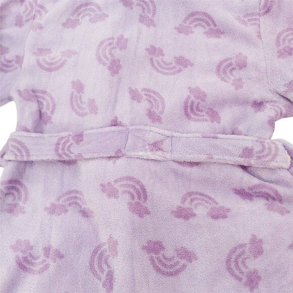Pekkle Girls Robe 10-12 Purple Hooded Fleece Soft Fabric Comfy Cozy Warm - Picture 6 of 8